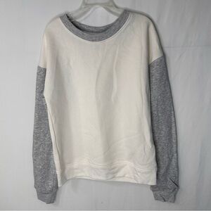 Athletic Works Women's Girl’s Sweater - Cream and Gray Size L 10-12